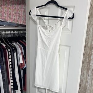 Elegant Princess Polly White Dress with Strappy Back